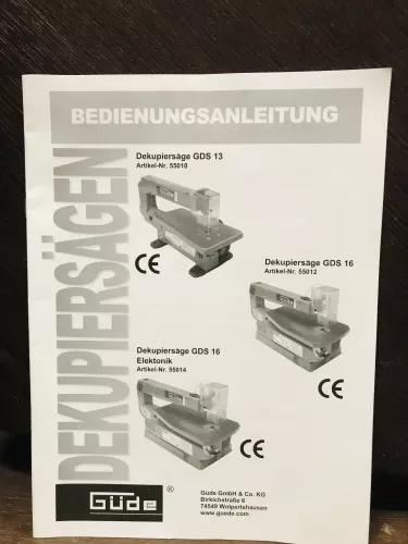 Bedienungsanleitung Dekupiersäge GDS 13