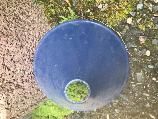 Einfacher DDR Lampenschirm Vintage dunkelblau