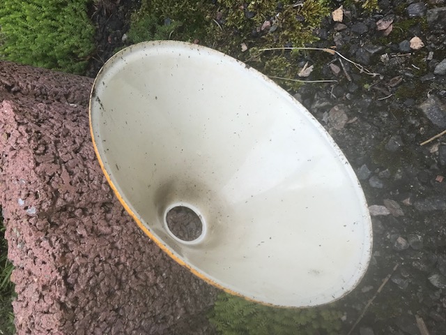 Einfacher DDR Lampenschirm Vintage gelb