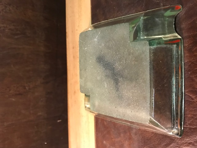 Vintage Aschenbecher "Pfeifenraucher" aus Glas