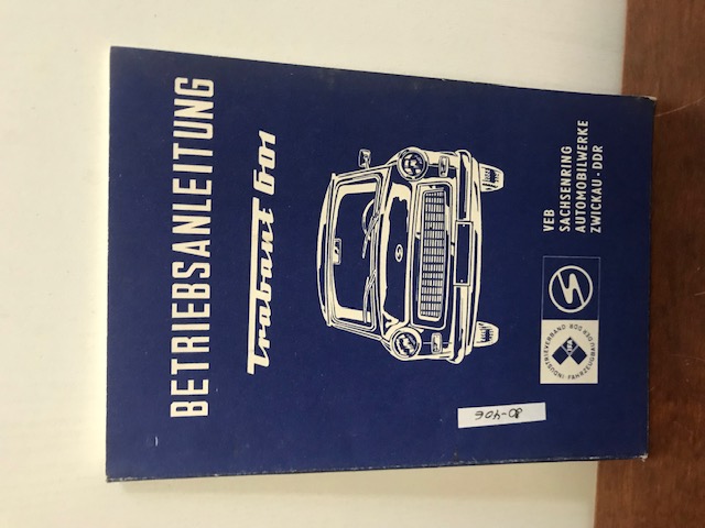 Betriebsanleitung Trabant 601