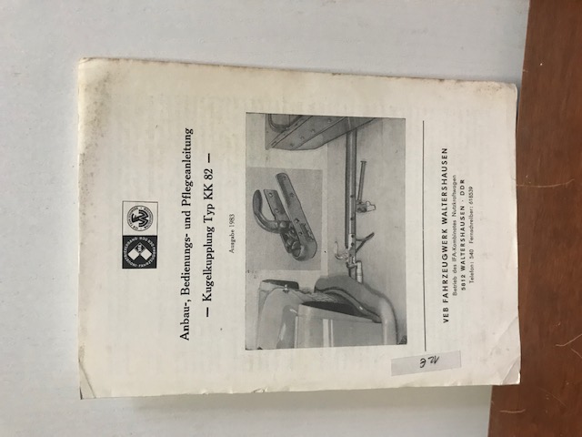 Bedienungsanleitung Kugelkupplung Typ KK 82
