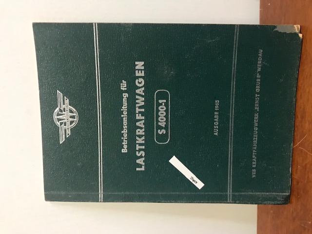 Reparaturhandbuch für S4000/1  1965