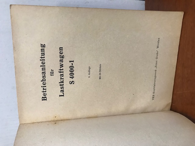 Reparaturhandbuch für S4000/1  1965