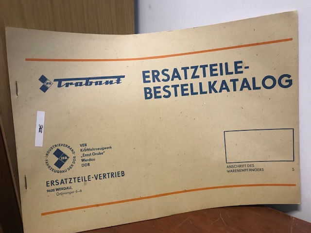 Ersatzteilkatalog Trabant 601 VEB Sachsenring