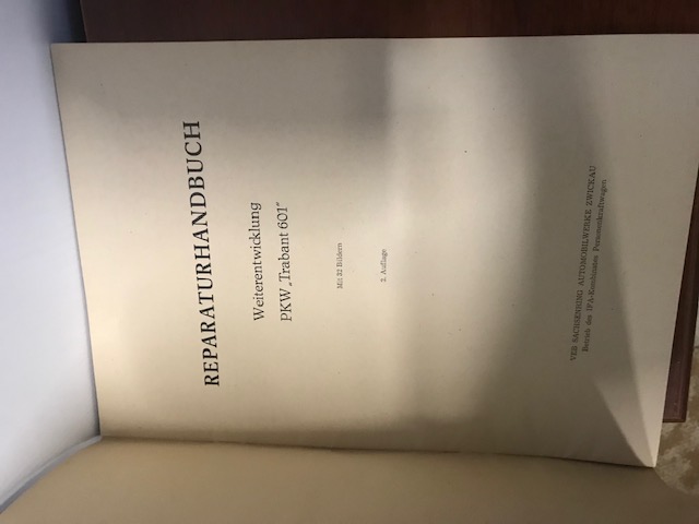 Reparaturhandbuch (Weiterentwicklung)  Trabant