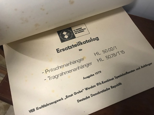 Ersatzteilkatalog Für HL 50.02/1  HL50.78/T15