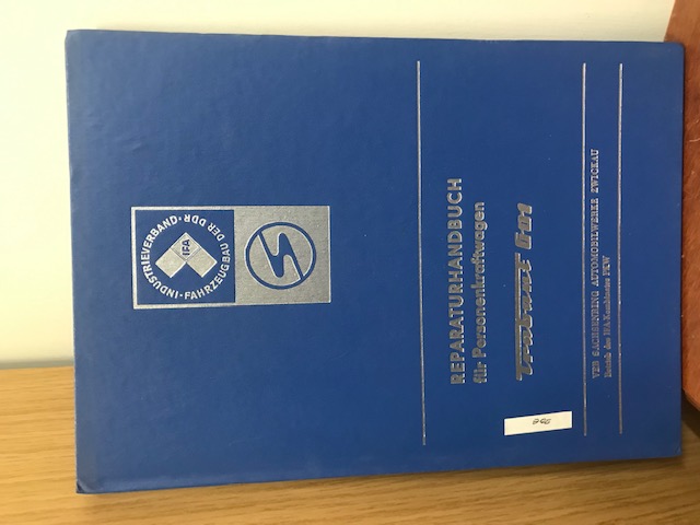 Reparaturhandbuch für Personenkraftwagen Trabant 6