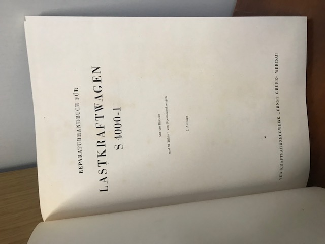 Reparaturhandbuch für S4000/1  1966