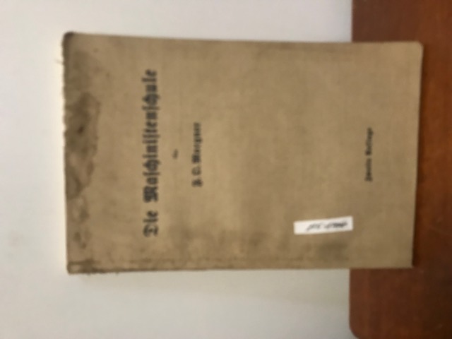Die Maschinisten Schule, Morgner 1924