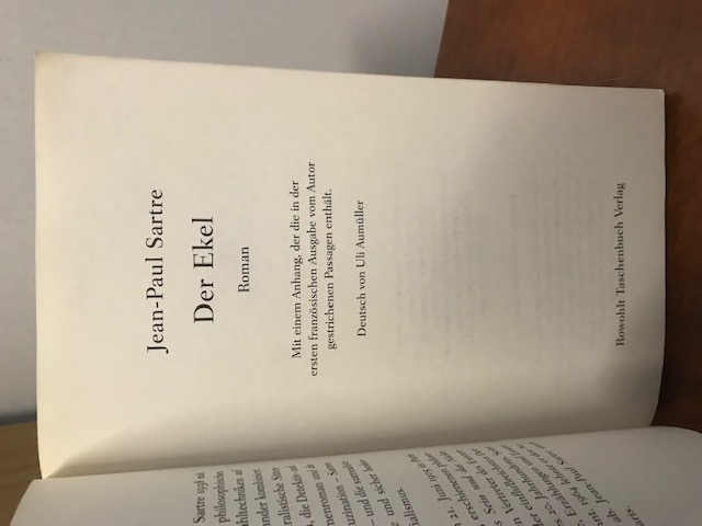 Ekel, Jean Paul Sartre