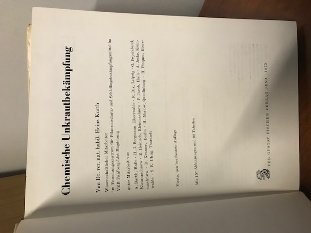 Chemische Unkrautbekämpfung, H. Kurth 