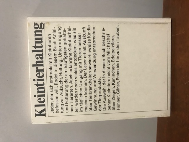 Kleintierhaltung-Ein Leitfaden, Friedemann