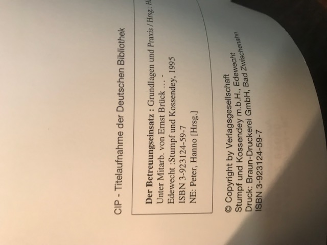 Der Betreuungseinsatz, Peter 1995