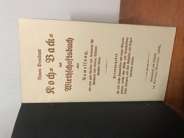 Neues Dresdner Koch-, Back- und Wirtschaftsbuch