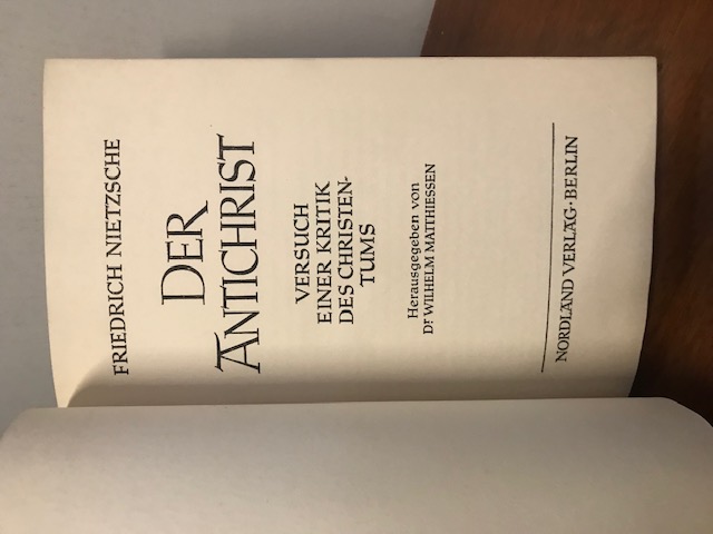 Der Antichrist, Nietzsche 1941