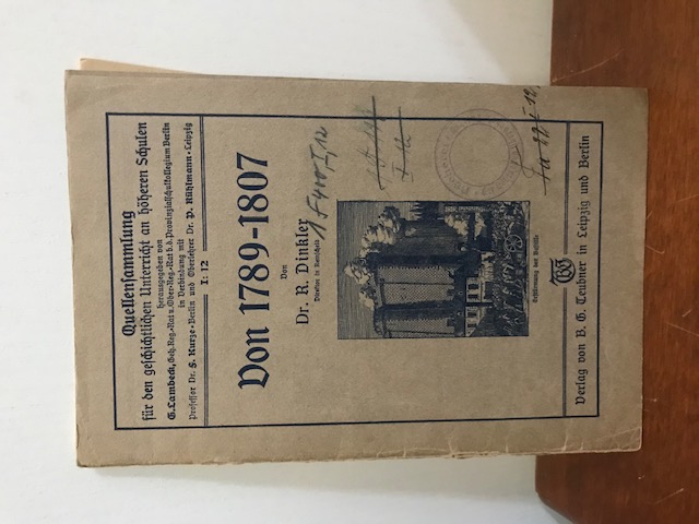 Quellensammlung I 12 Von 1789-1807