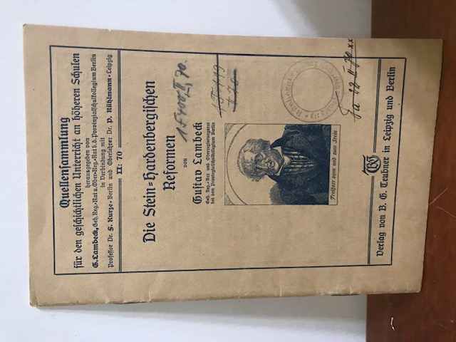 Quellensammlung II 70 Die Stein-Hardenbergischen 