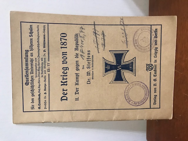 Quellensammlung II 77 Der Krieg von 1870