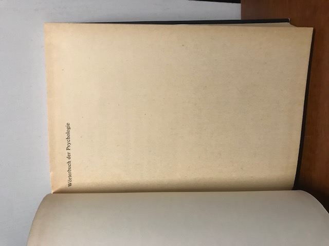 Wörterbuch der Psychologie, 1978