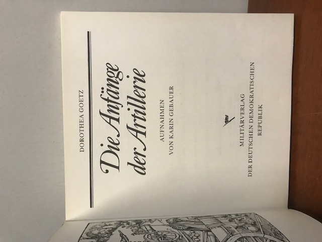 Die Anfänge der Artillerie, Goetz
