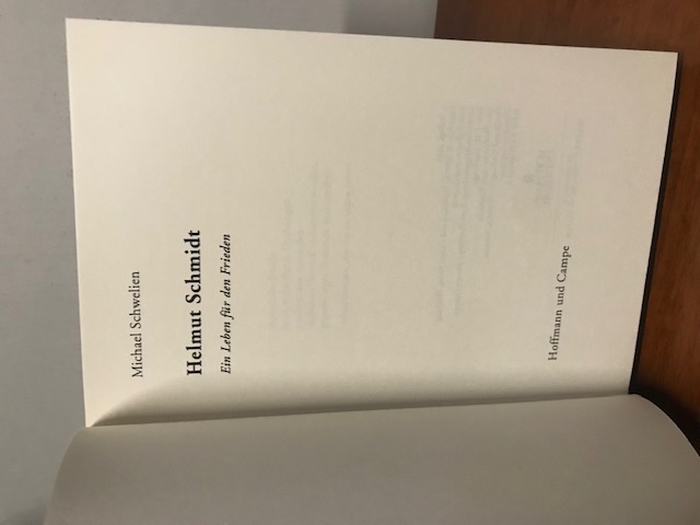Helmut Schmidt, Ein Leben für den Frieden