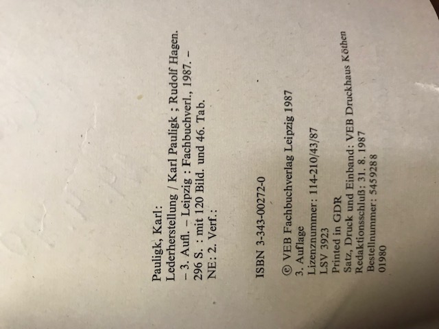 Lederherstellung, Pauligk