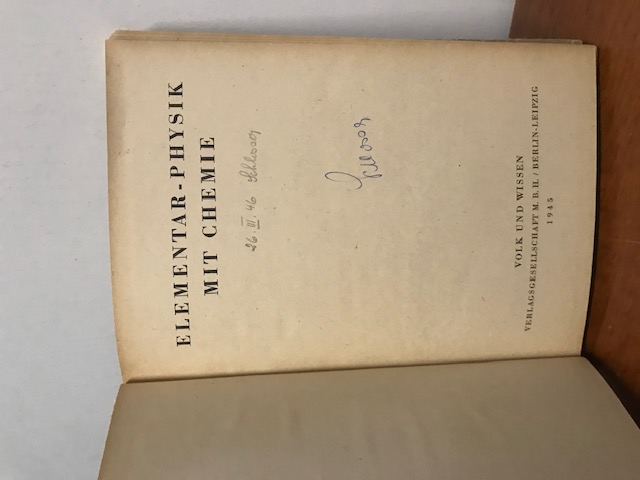 Elementare Physik mit Chemie, 1945