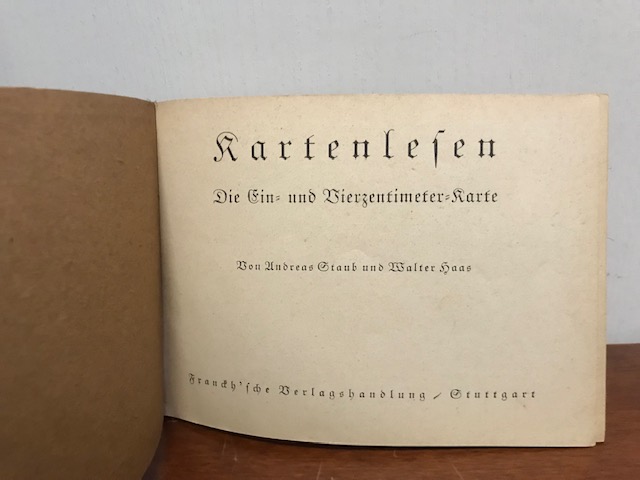 Kartenlesen, Staub, Haas