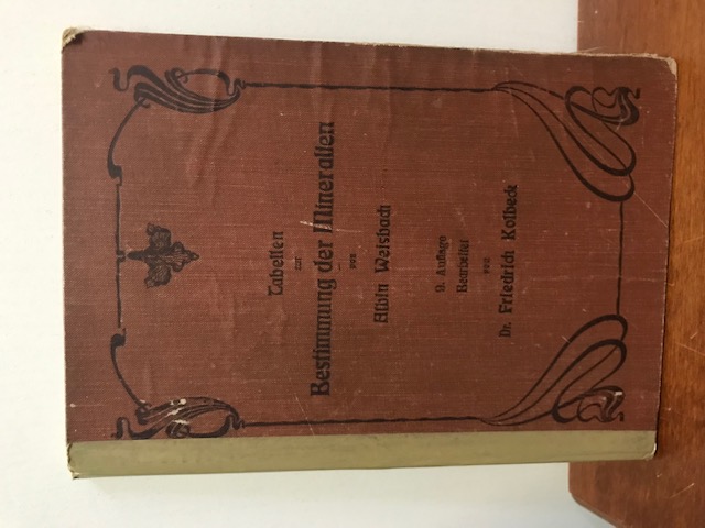 Tabellen zur Bestimmung der Mineralien, Weisbach