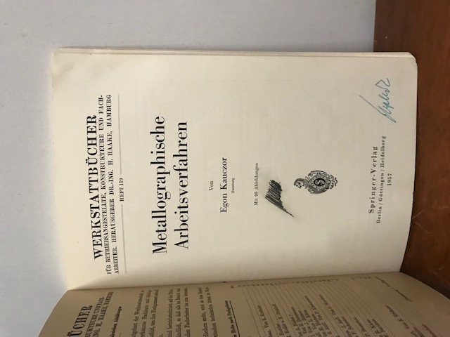Werkstattbücher Heft 119 Metallographsche Arbei
