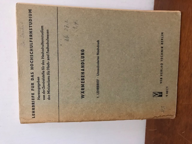 Wärmebehandlung Lehrbriefe 1-2