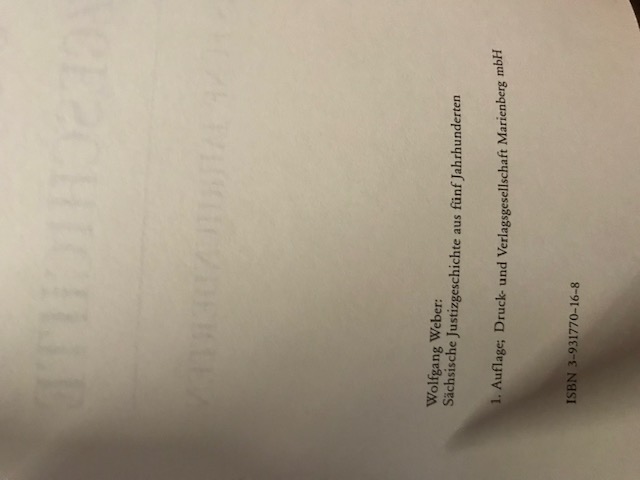 Sächsische Justizgeschichte, Weber