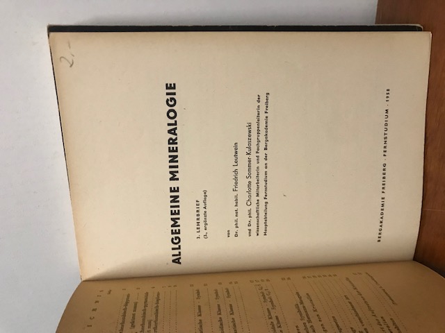 Allgemeine Mineralogie, Lehrbrief 1-4, 6, 8, 9