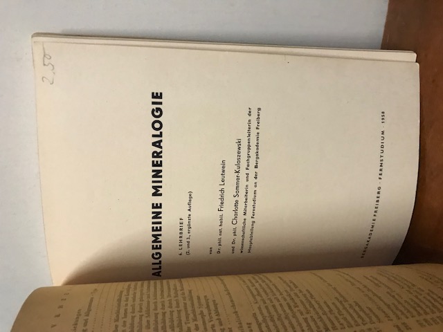 Allgemeine Mineralogie, Lehrbrief 1-4, 6, 8, 9