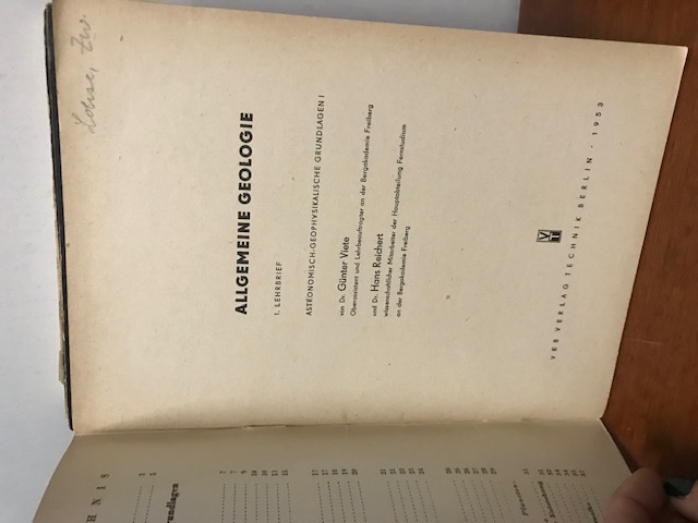 Allgemeine Geologie, Lehrbrief 1-7