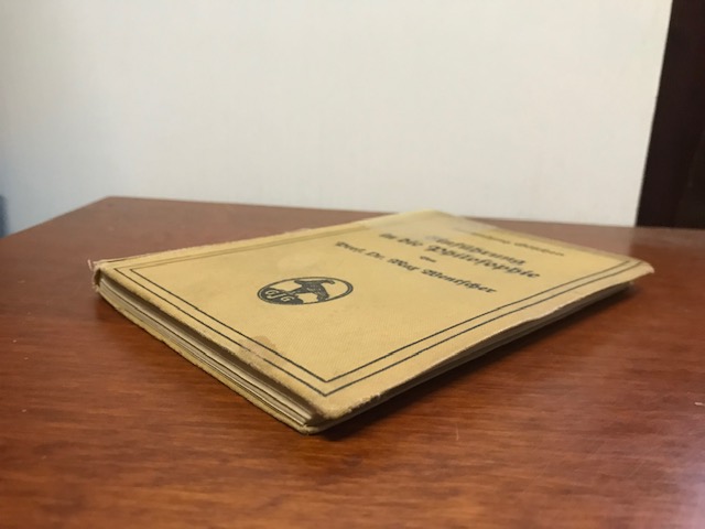 Einführung in die Philosophie, Wentscher