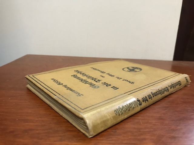 Einführung in die Philosophie, Wentscher