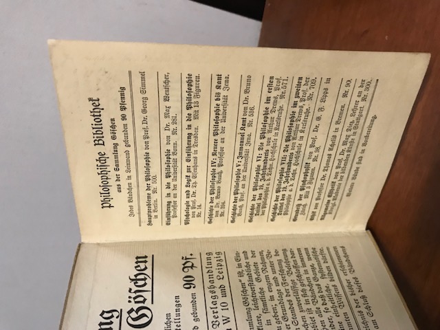 Einführung in die Philosophie, Wentscher