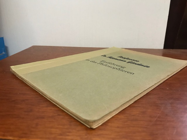 Einführung in das Philosophieren, Glockner