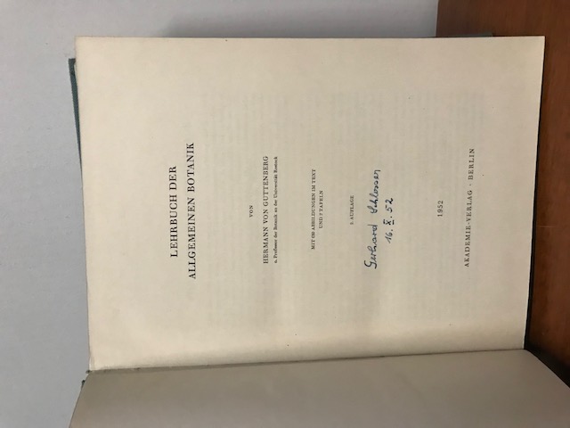 Lehrbuch der allgemeinen Botanik, Guttenberg