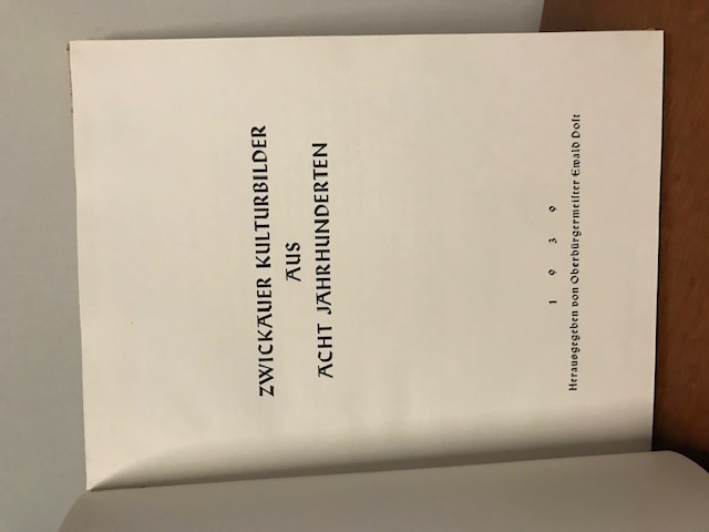 Zwickauer Kulturbilder aus acht Jahrhunderten