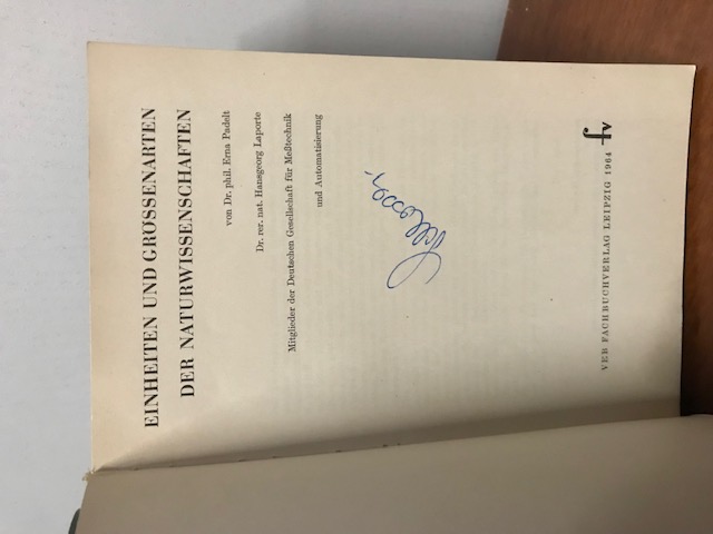 Einheiten und Größenarten der Naturwissenschaften,