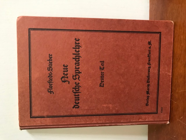 Neue deutsche Sprachlehre, 3. Teil 1928