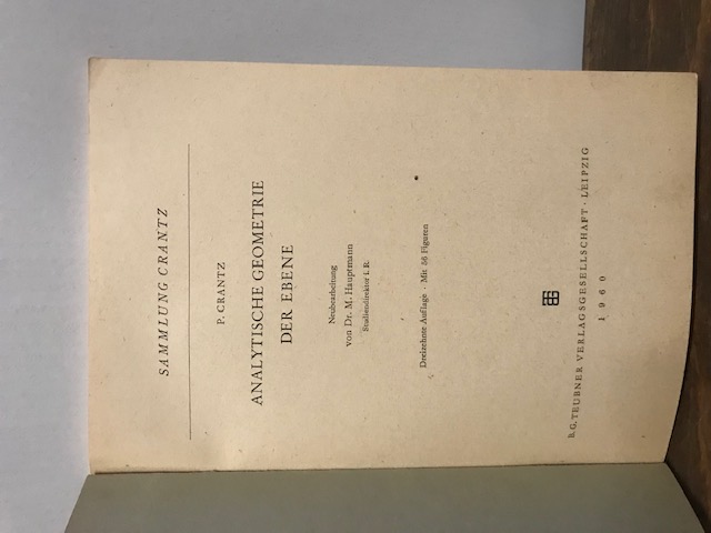 Analytische Geometrie der Ebene, Crantz