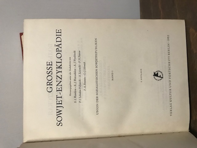 Große Sowjet Enzyklopädie 1952