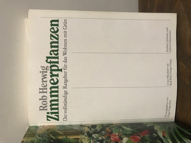 Zimmerpflanzen, Herweg