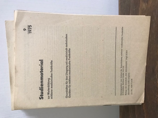 Studienmaterial, Lehrmaterial Medizin DDR