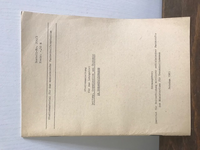 Studienmaterial, Lehrmaterial Medizin DDR