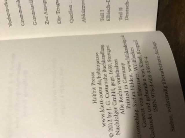 Elbisches Wörterbuch